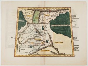 Illustration of the Fries reduction of Wäldseemüller's map of the Caucasus