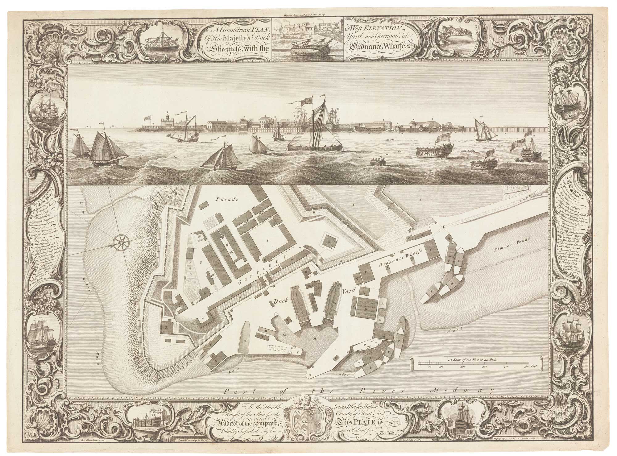 Illustration of the naval dockyard concept at Sheerness, Kent