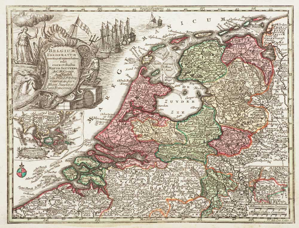 Map showing Holland's maritime empire and Dutch territory in the East Indies