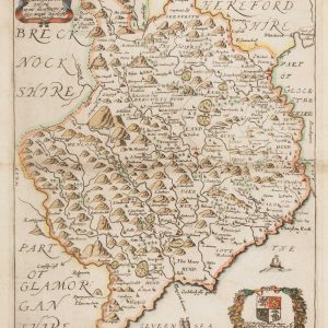 A Map of ye County of Monmouth Shire with Hundreds. by Blome