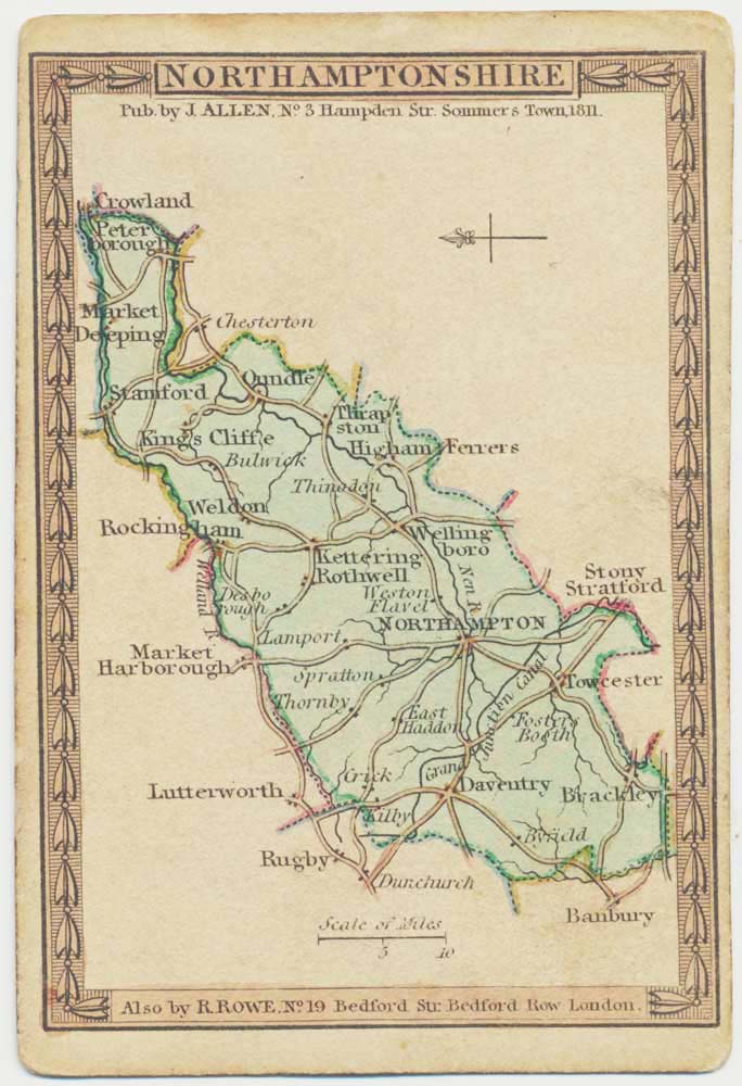 Allen Northamptonshire Playing Card