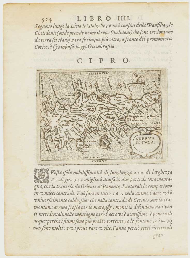 Ortelius Cyprus Italian pirate