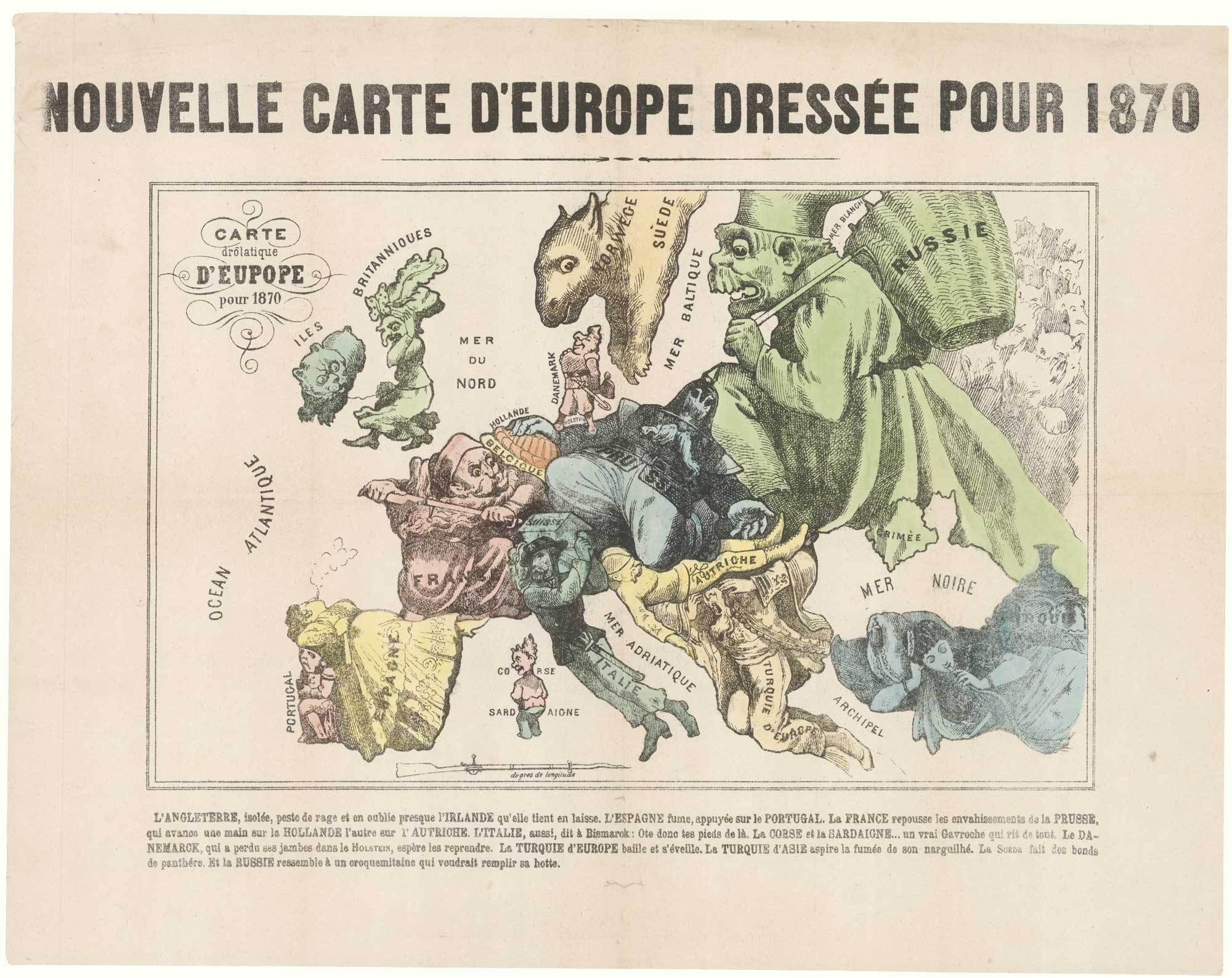 Hadol serio comic map of Europe