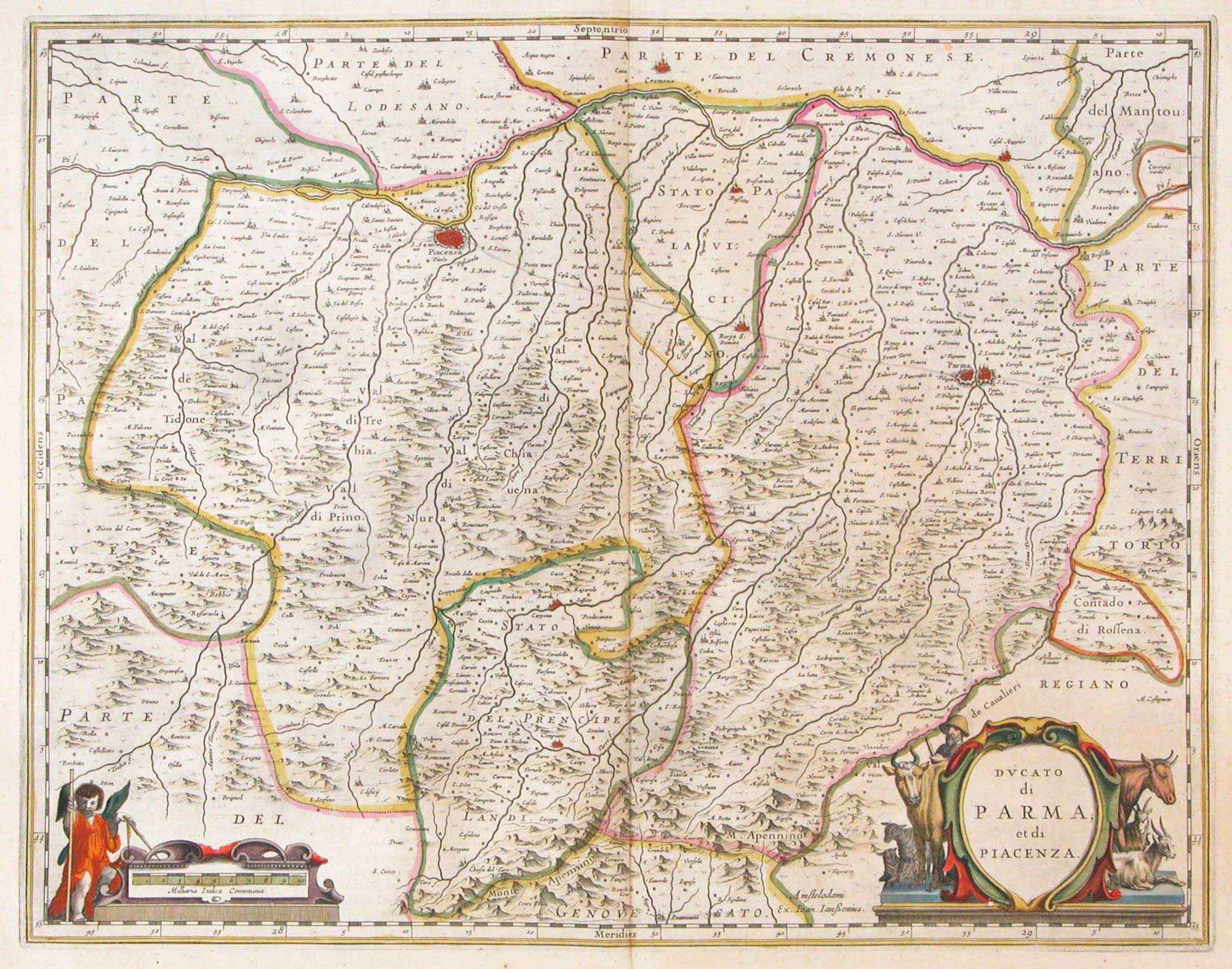 Ducato di Parma et Piacenza. by JANSSON, Jan., 1666.