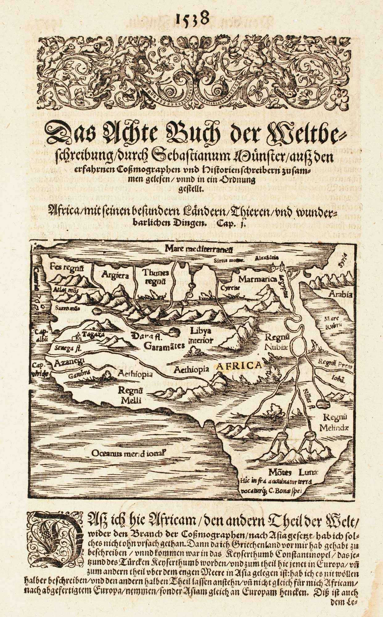 Africa... by MUNSTER, Sebastian., 1615.