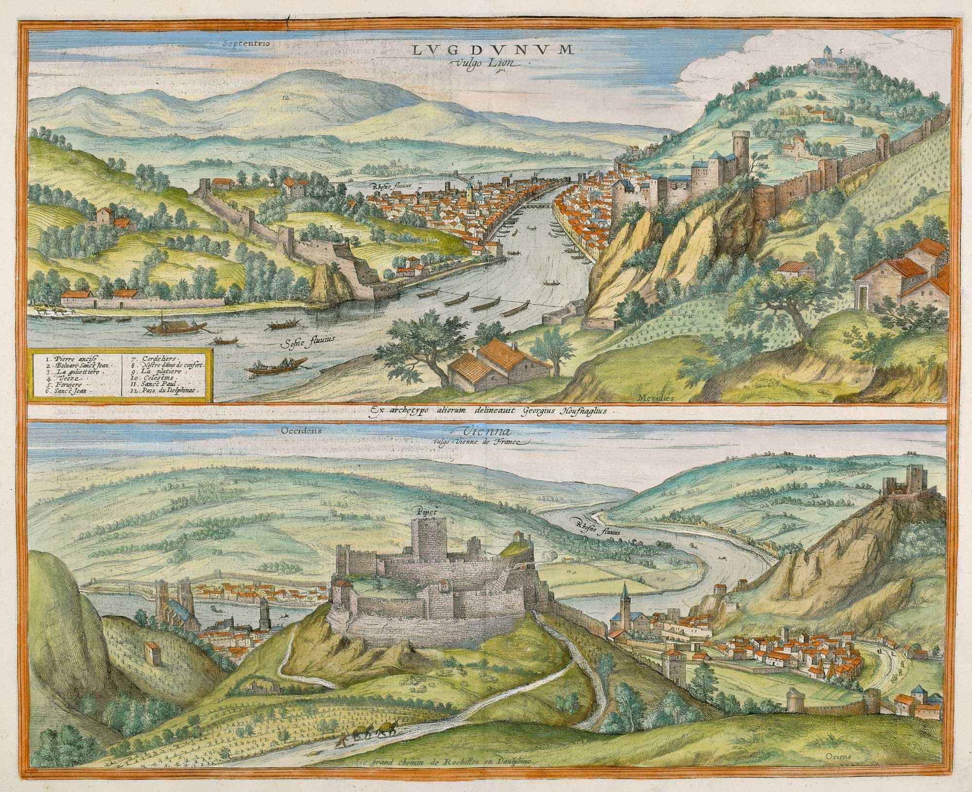 Braun and Hogenberg Lyon and Vienne