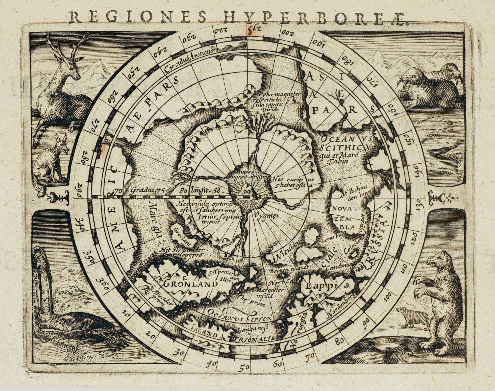 [Regiones Hyperboreae.] by BERTIUS, Petrus., 1612.