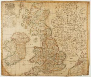 Morden British Isles on silk