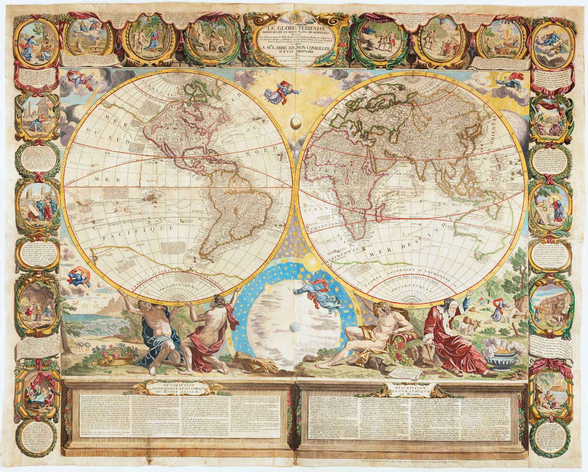 Nolin World wall map