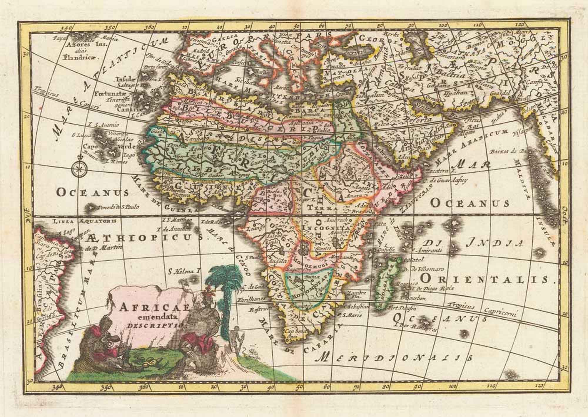 Africae emendata Descriptio. by WEIGEL, Christoph., 1720.