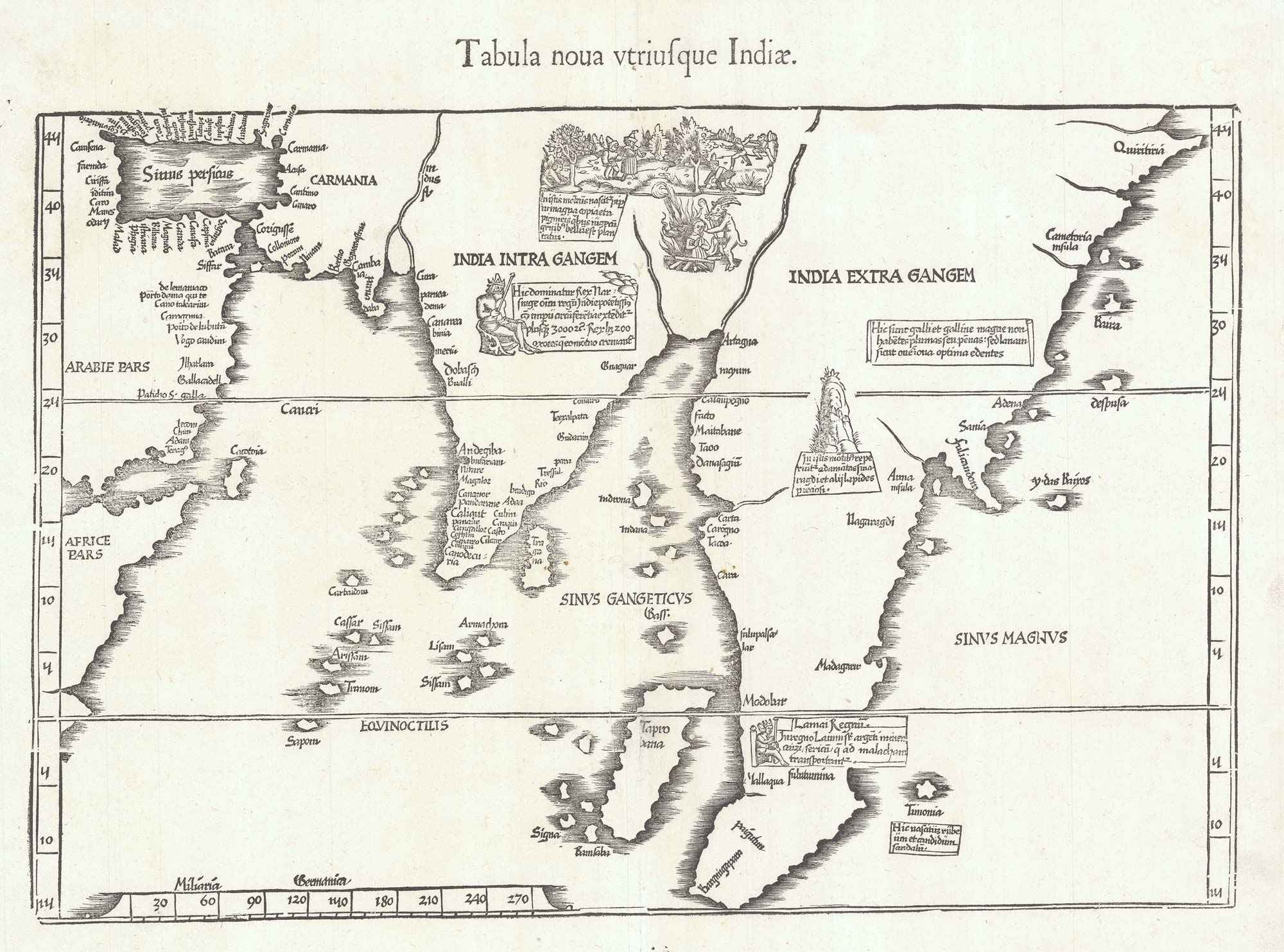 Indiae Tabula Moderna. by WALDSEEMULLER, Martin., 1541.