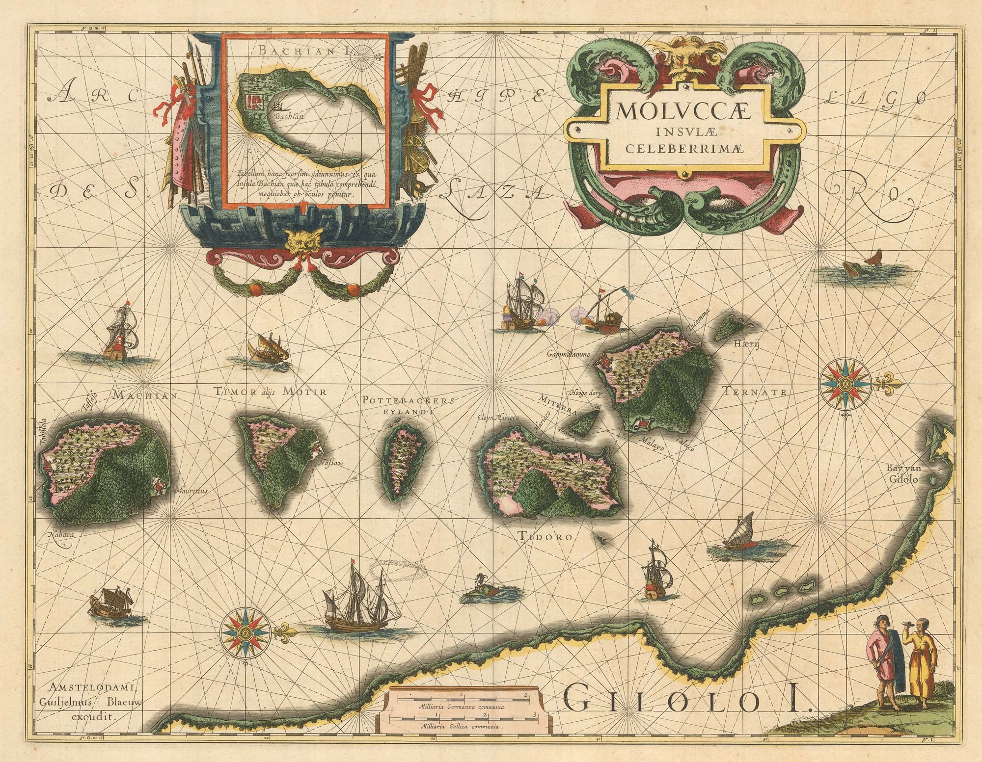 Moluccae Insulae Celeberimae. by BLAEU, Willem Janszoon., 1640.