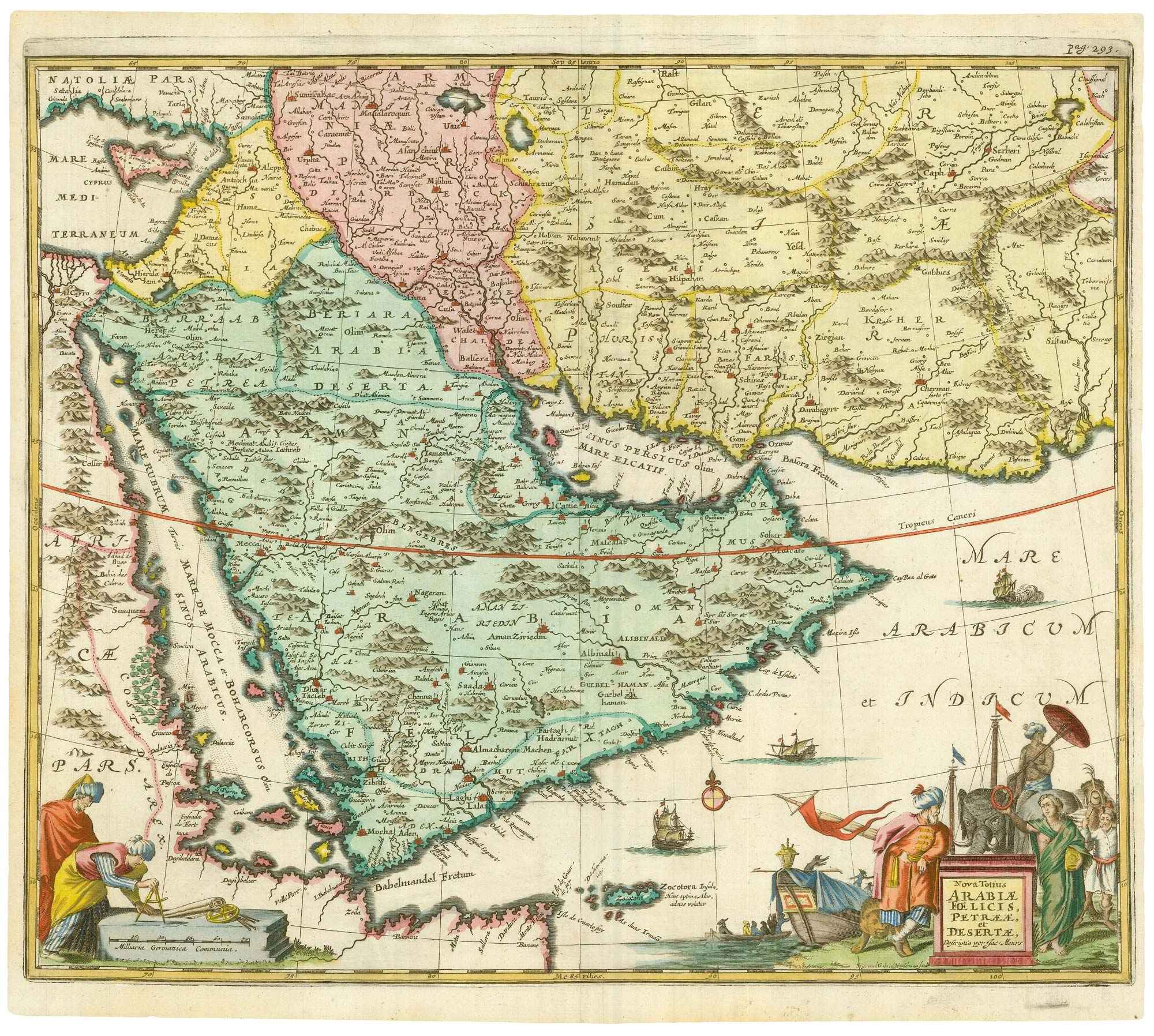 Nova Totius Arabiae Foelicis, Petraeae, et Desertae. by MEURS, Jacob van., 1680.