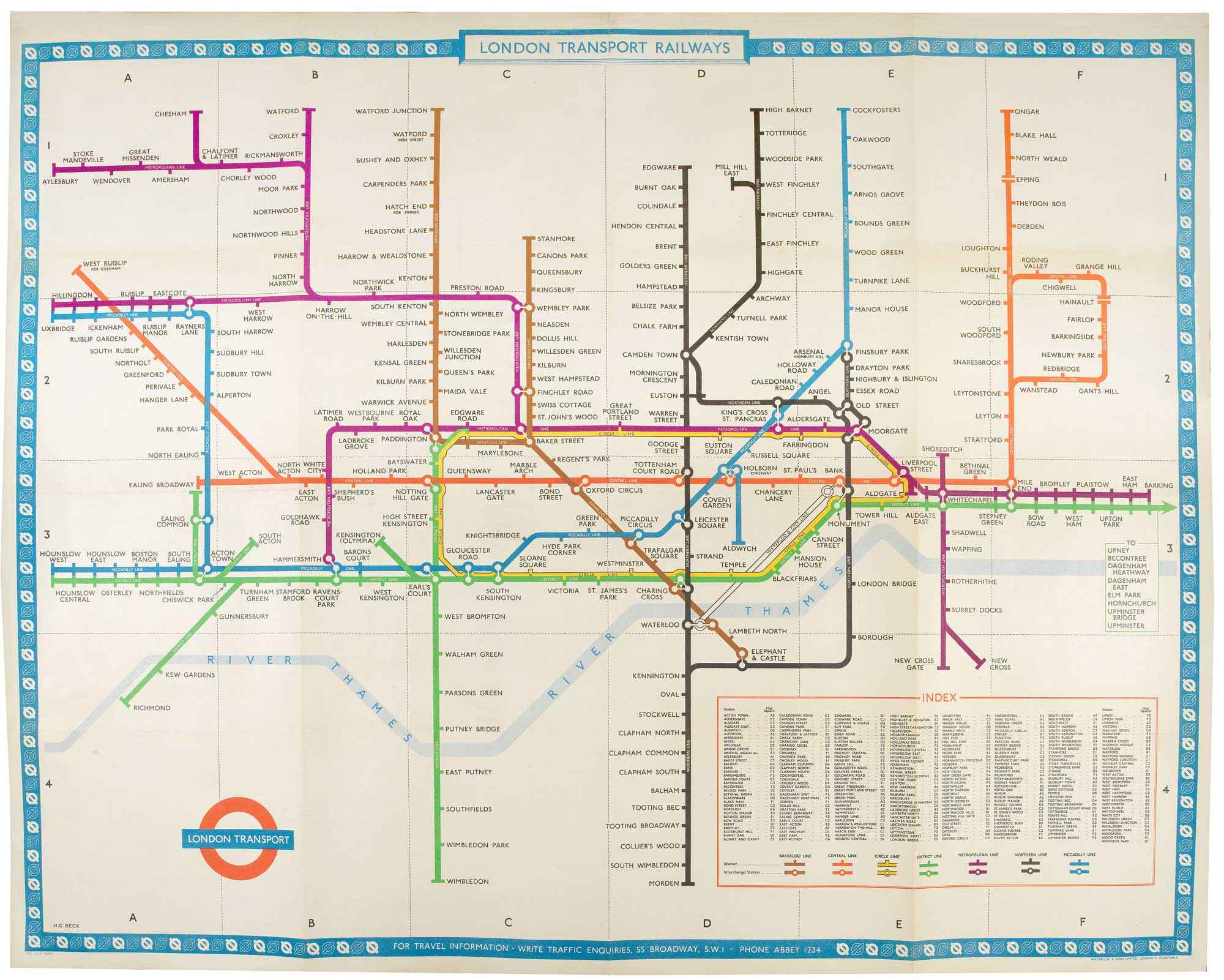 Beck Underground Quad Royal Poster 1951