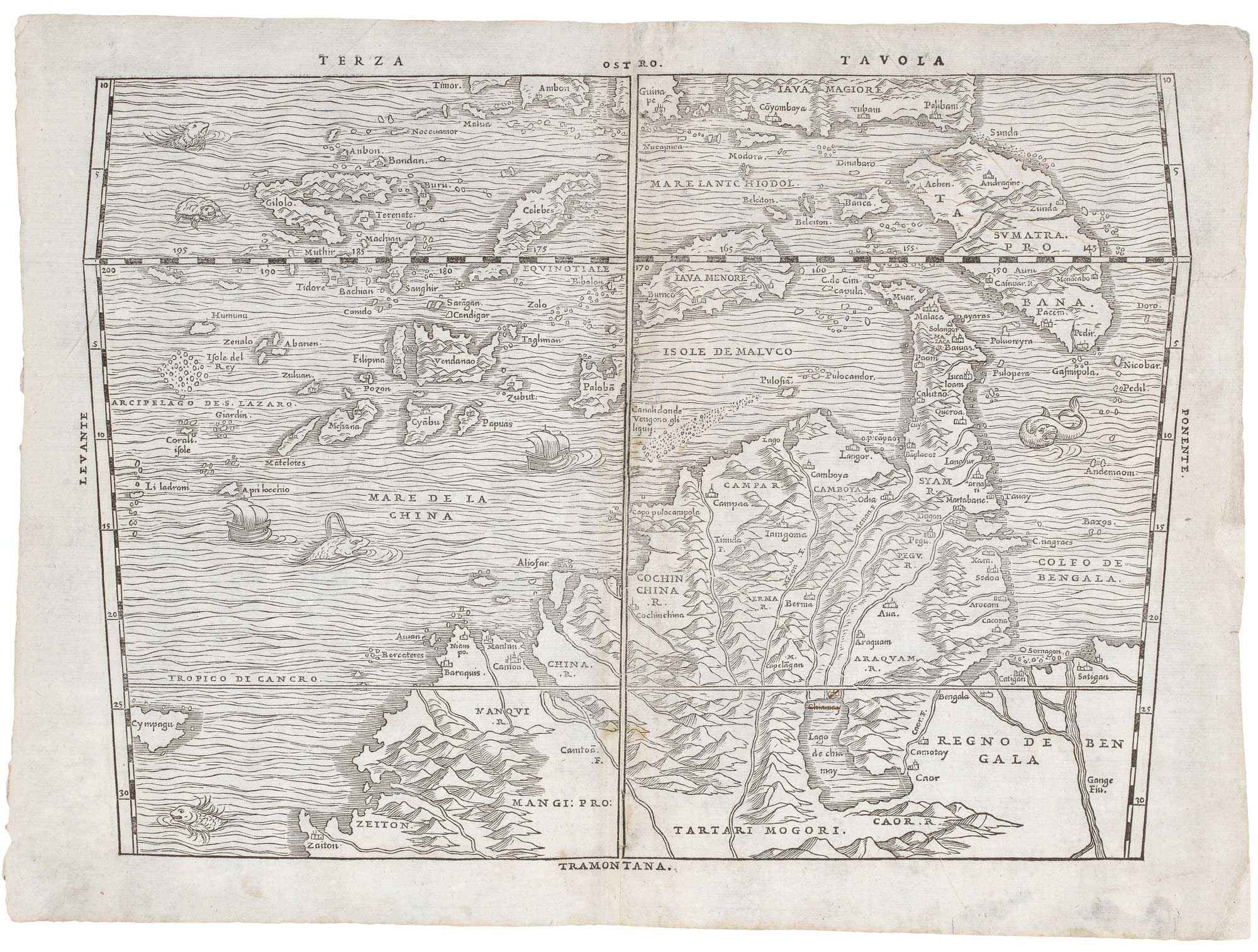 Gastaldi East Indies 1554