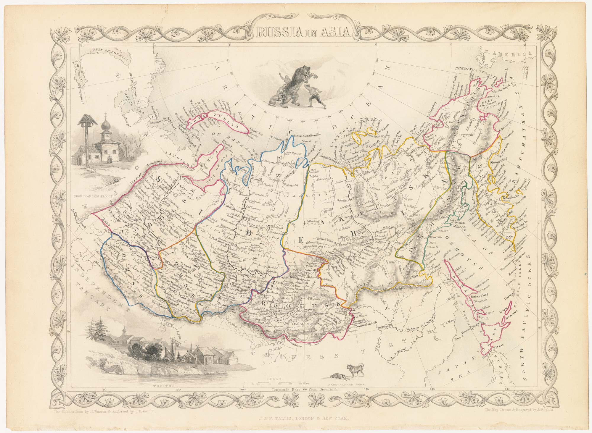 Russia in Asia. by TALLIS, John., 1851.