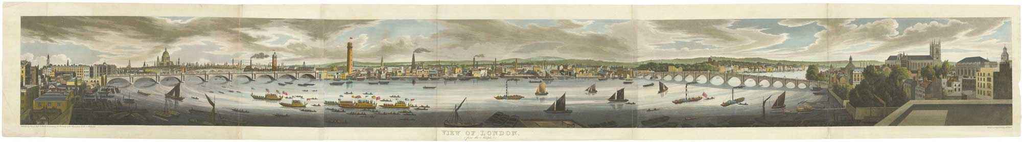 View of London from the Adelphi. by CLARK, John Heaviside., 1824.