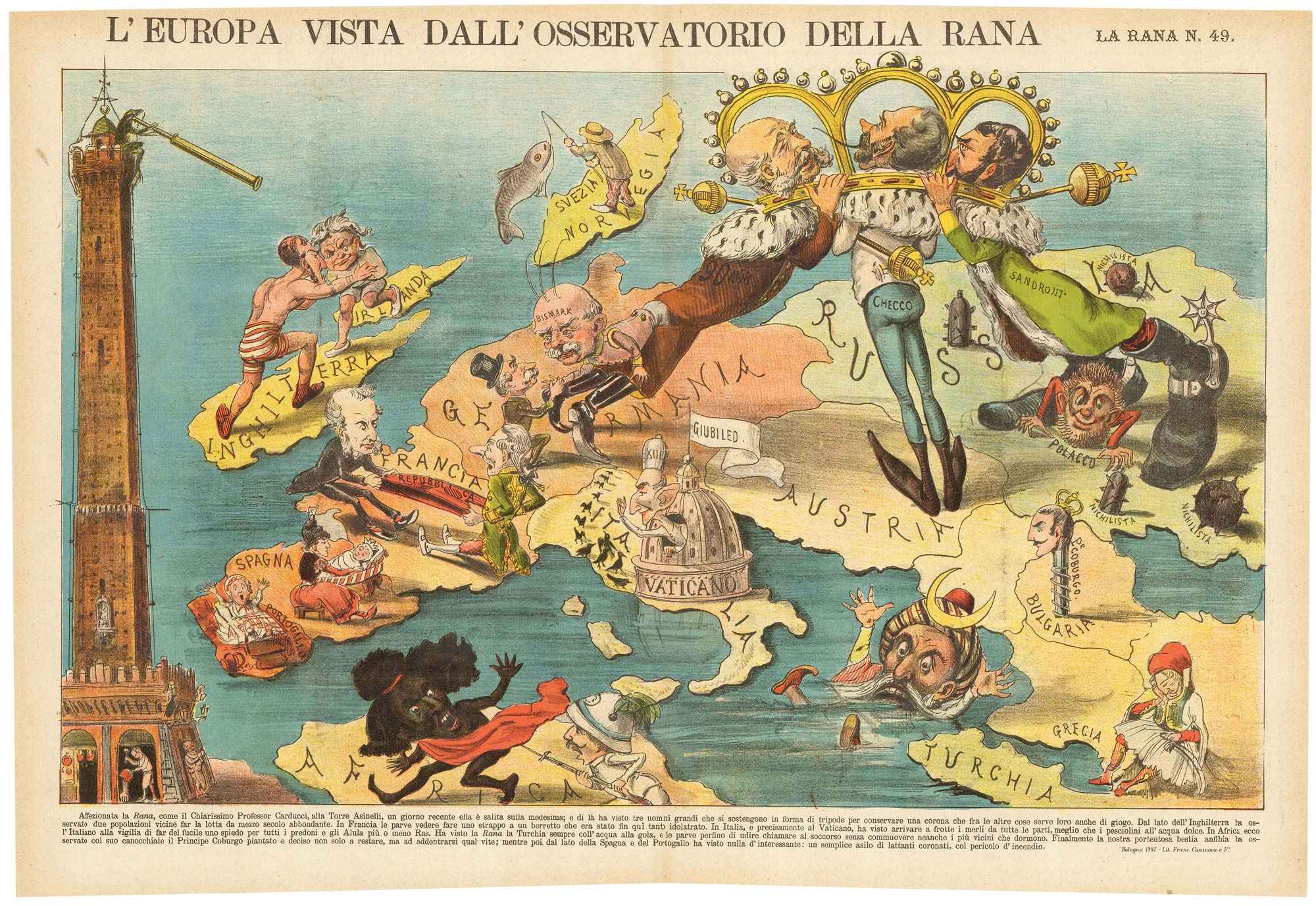 L'Europa vista dall'Osservatorio della Rana by RANA, La., 1887.