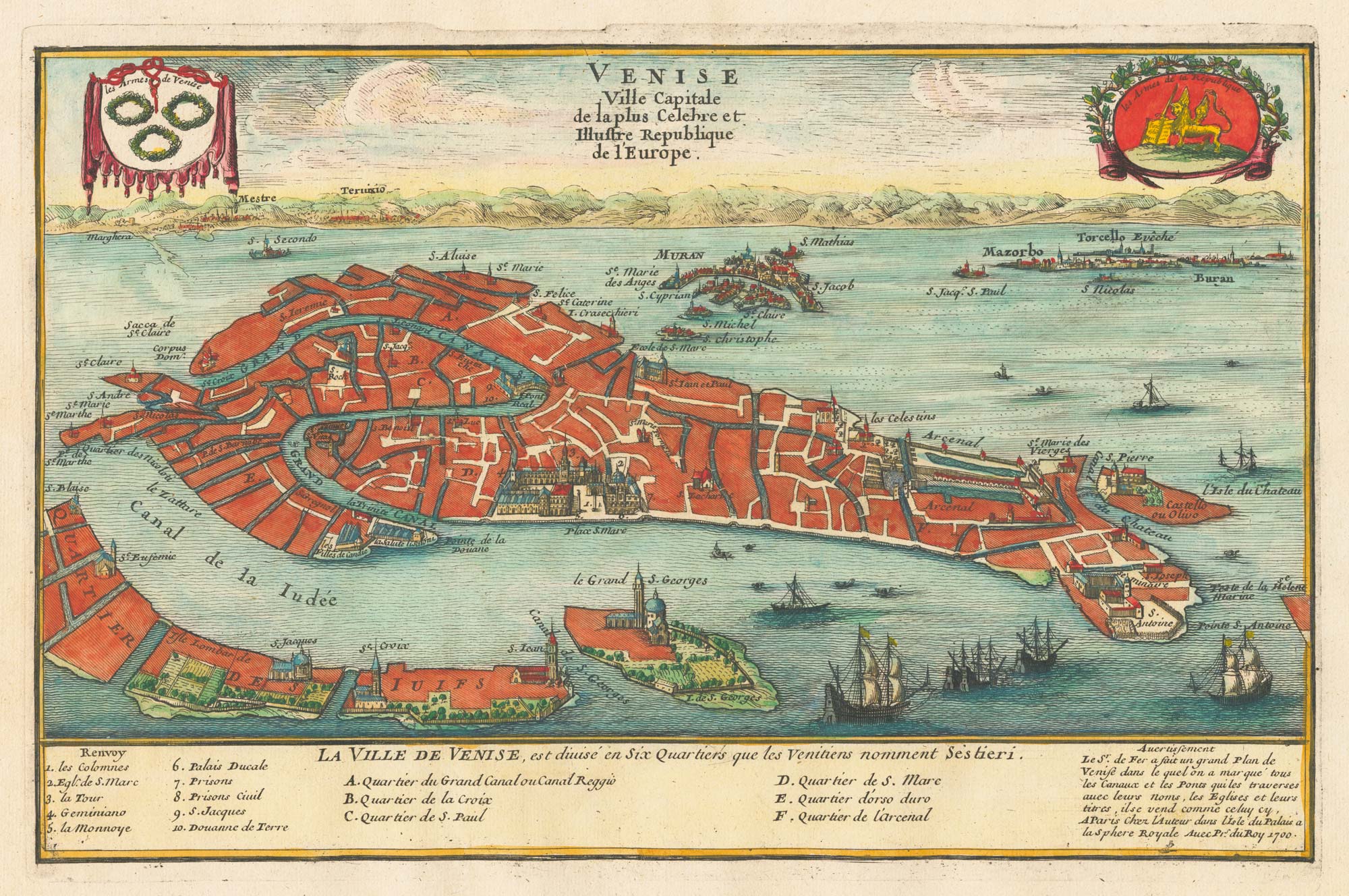 Venise Ville Capitale de la plus Celebre et Illustre Republique by FER, Nicolas de., 1700.