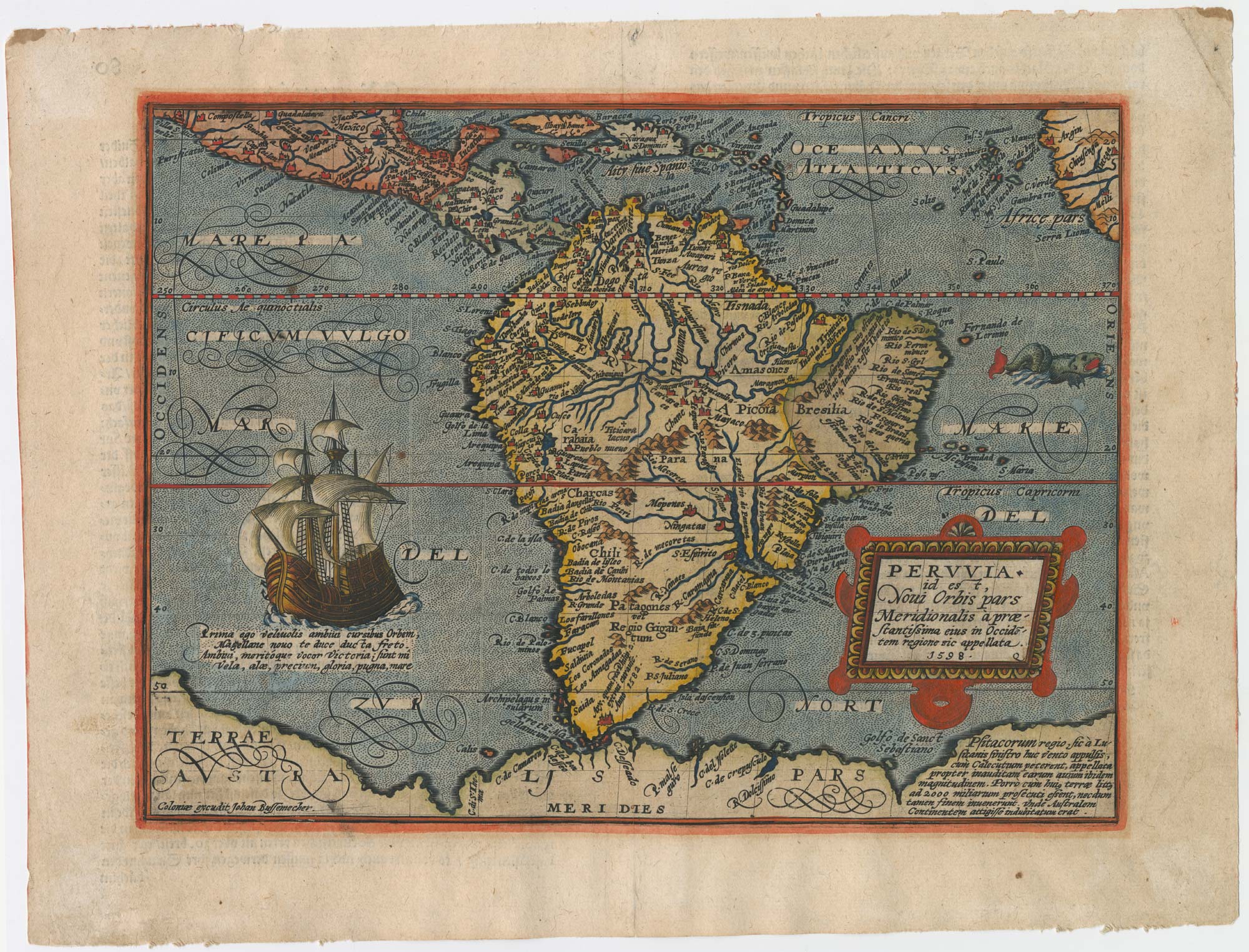 Peruvia id est Novi Orbis pars Meridionalis à praescantissima eius by QUAD, Matthias., 1600.