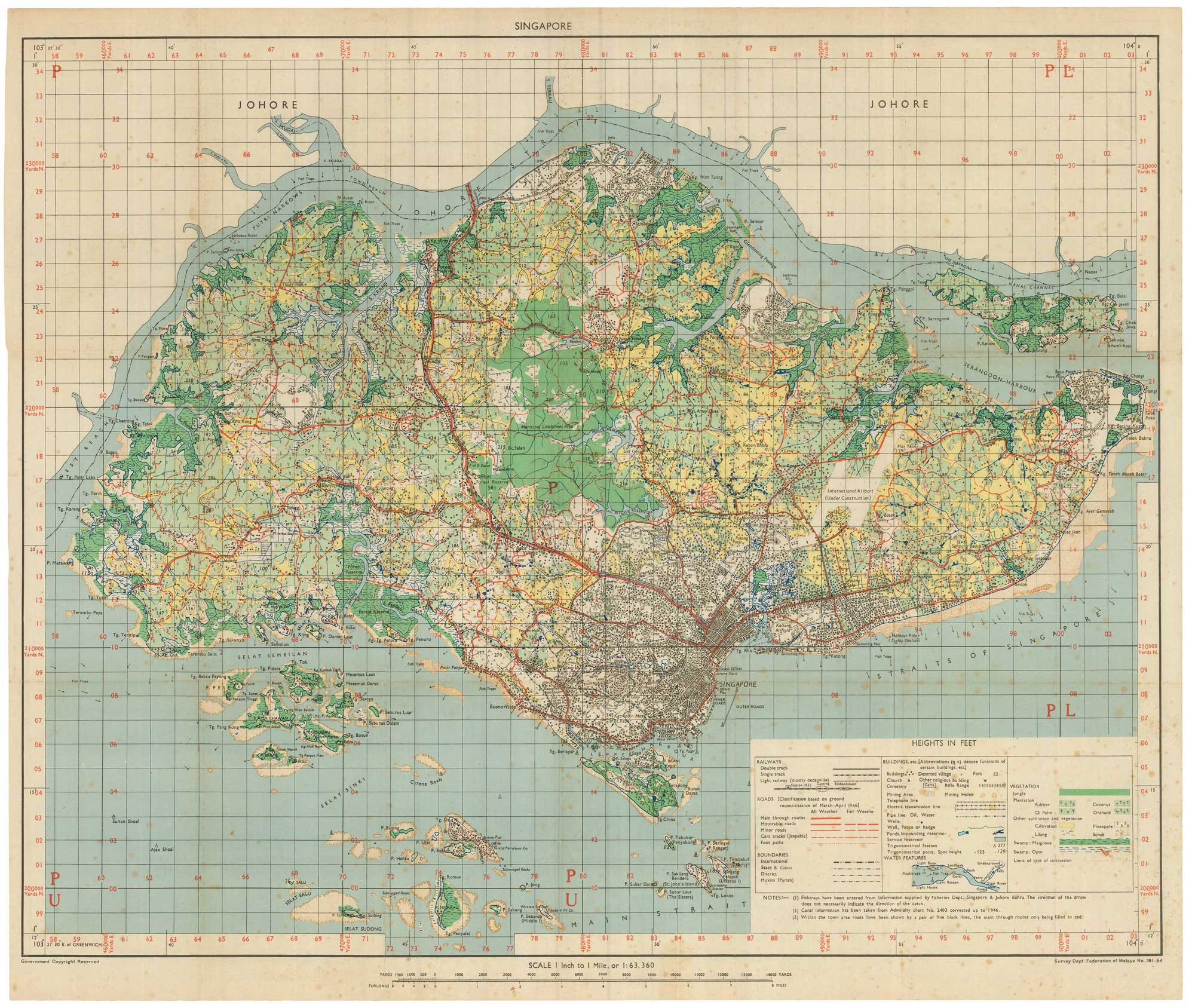 Singapore. by FEDERATION OF MALAYA SURVEY DEPT., 1948.