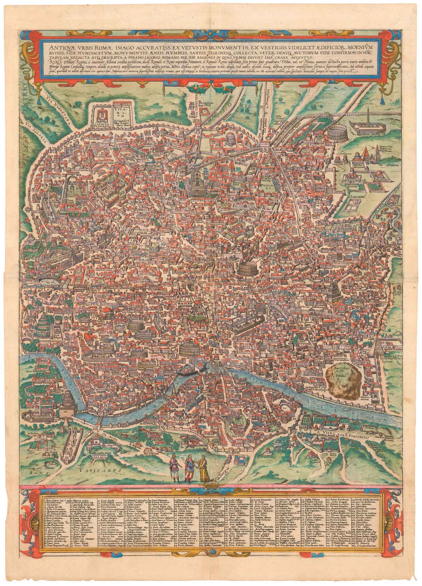 Antiquae Urbis Romae Imago Accuratiss. by BRAUN, Georg & HOGENBERG, Frans., 1588.