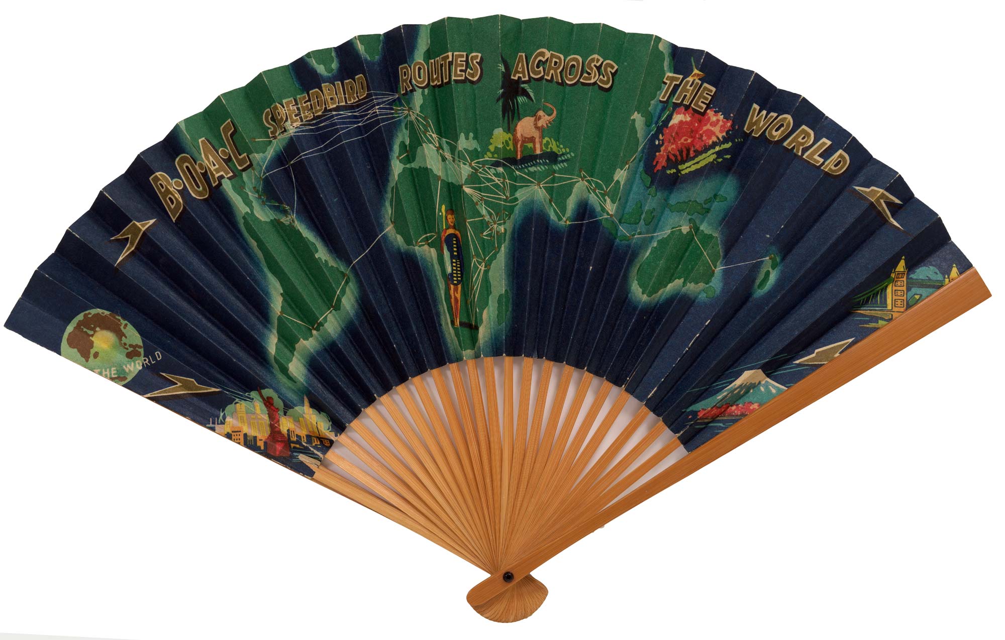 B.O.A.C. Speedbird Routes Across the World. by BRITISH OVERSEAS AIRWAYS CORPORATION., 1960.