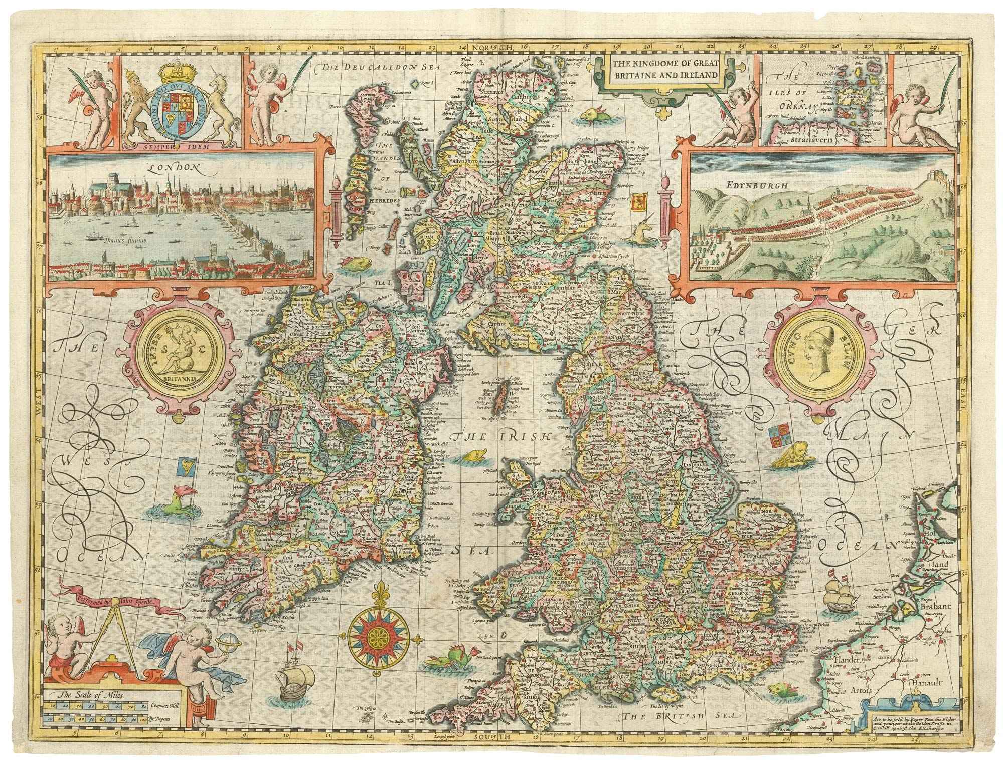 The Kingdome of Great Britaine and Ireland. by SPEED, John., 1665.