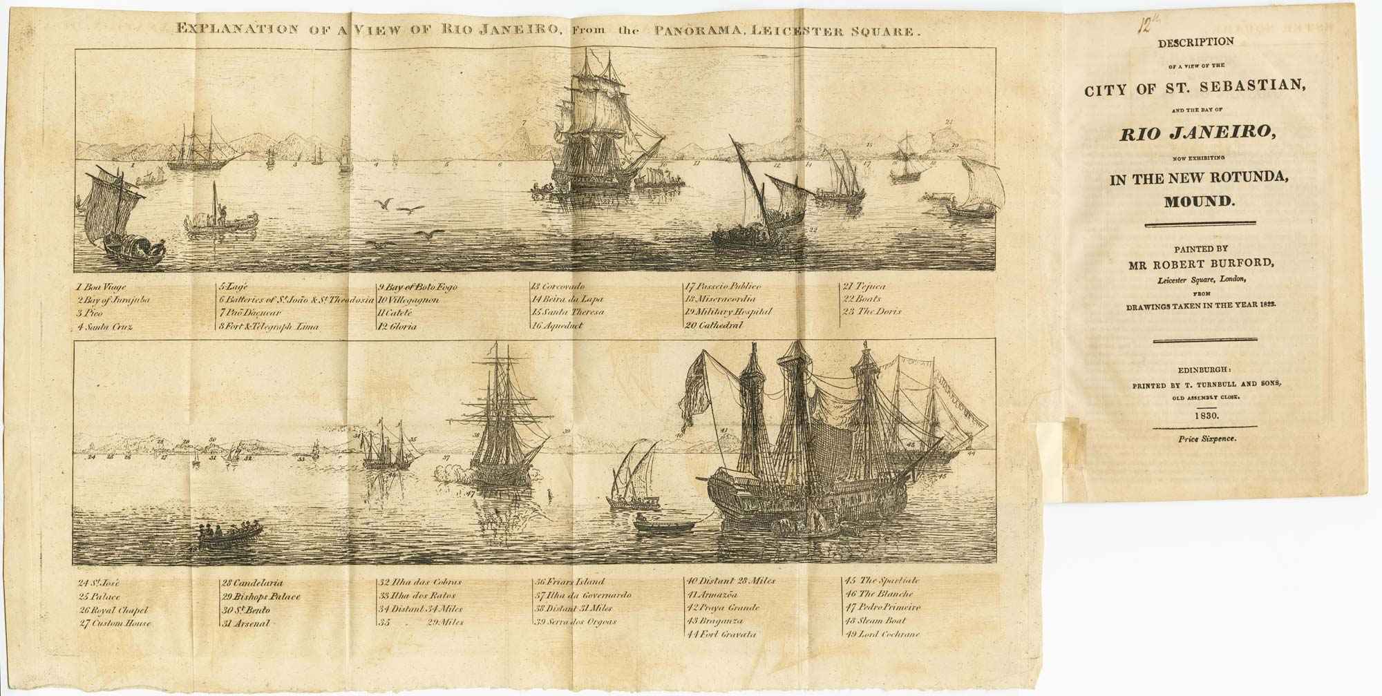 Description of a View of the City of St. Sebastian, by BURFORD, Robert., 1830.