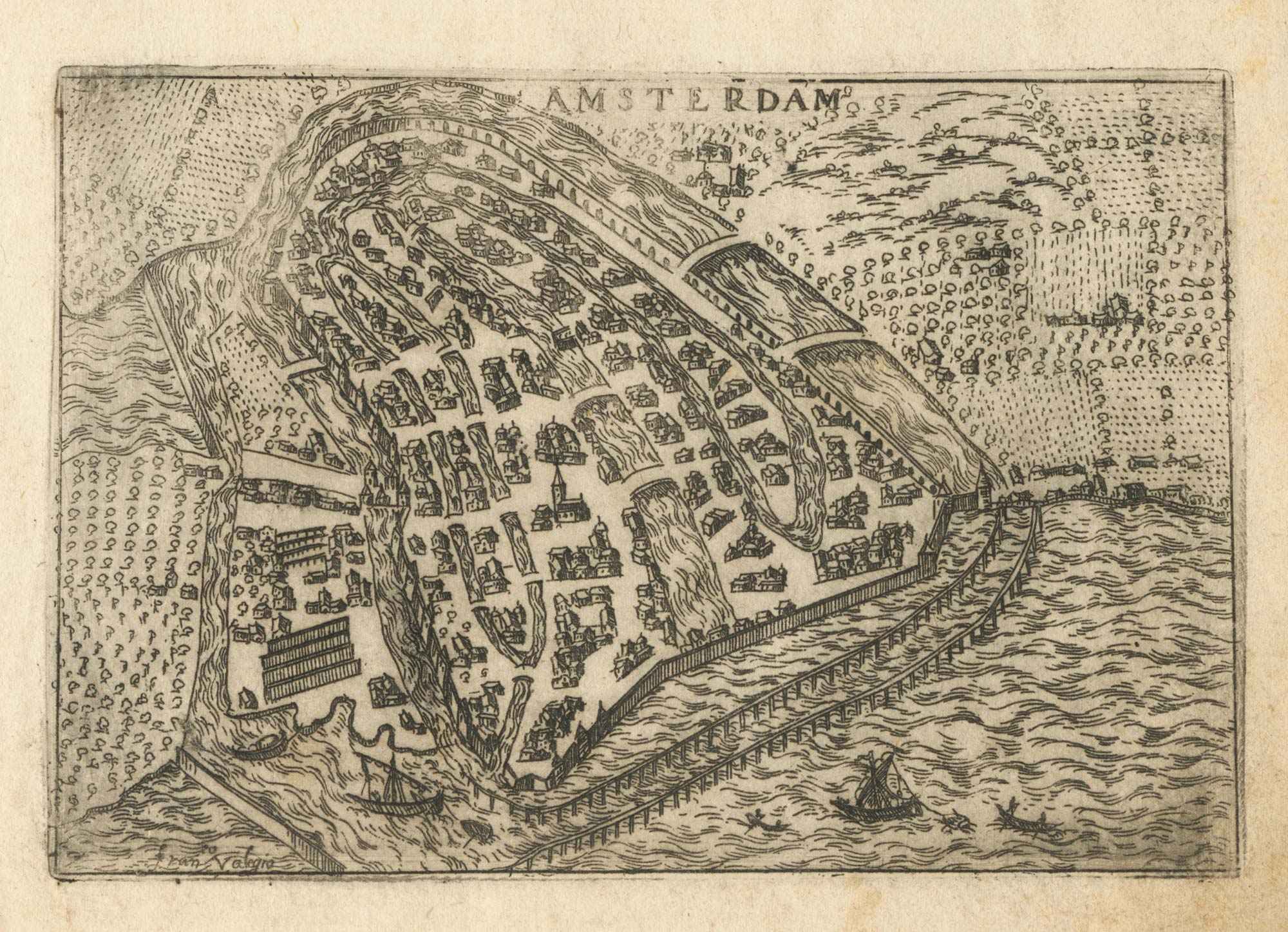 Amsterdam. by VALEGIO, Francesco., 1598.