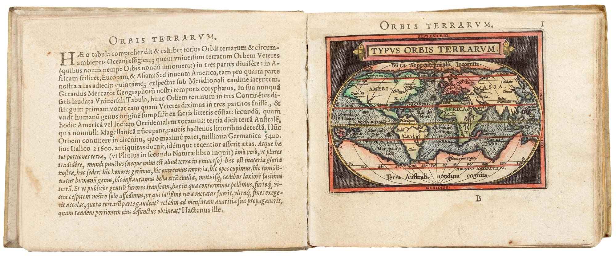 Epitome Theatri Orteliani Praecipuarum Orbis Regionum delineationes, monoribus tabulis expressas, by ORTELIUS, Abraham., 1595.