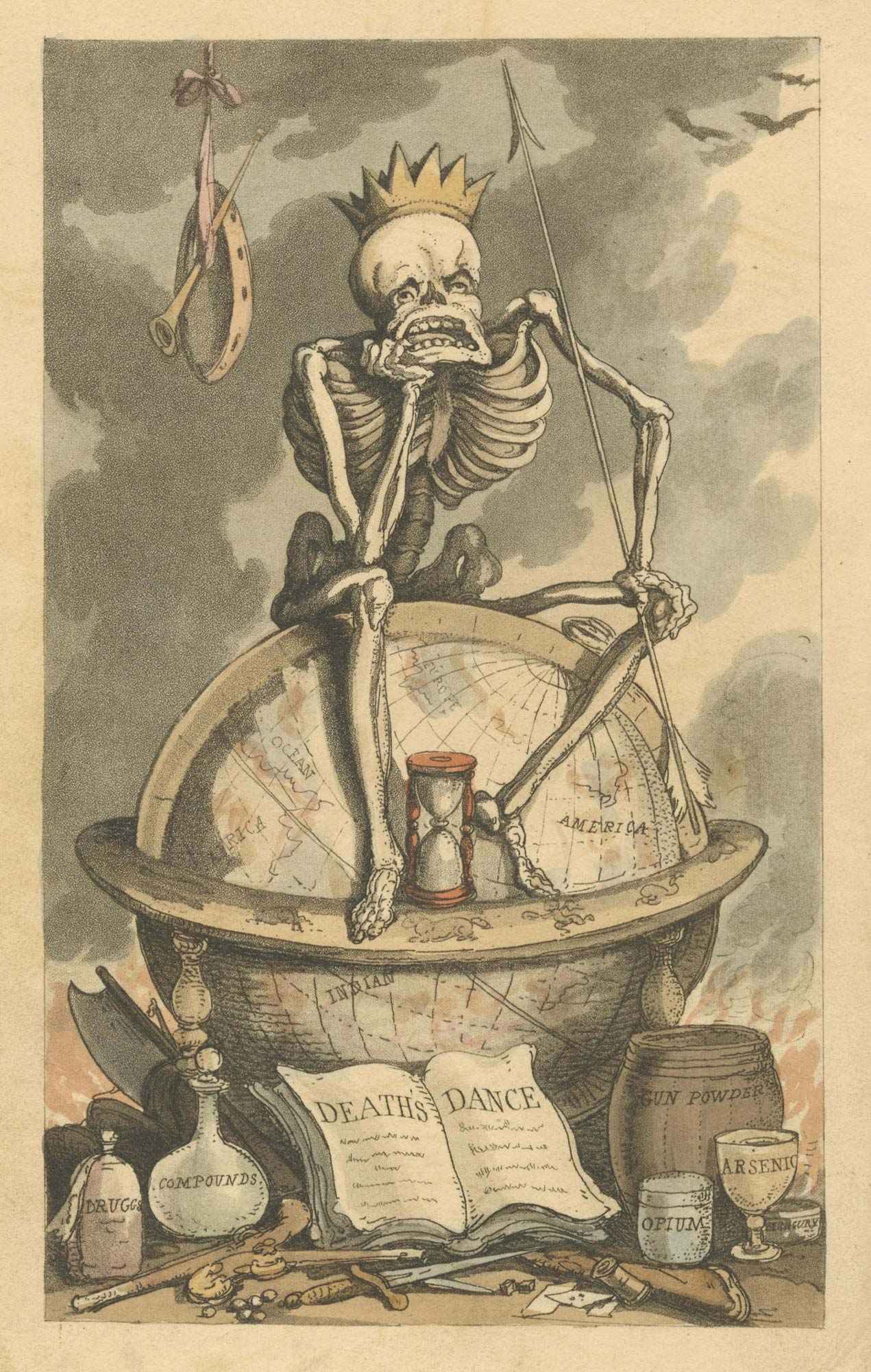 Death's Dance. by ROWLANDSON, Thomas, 1815.