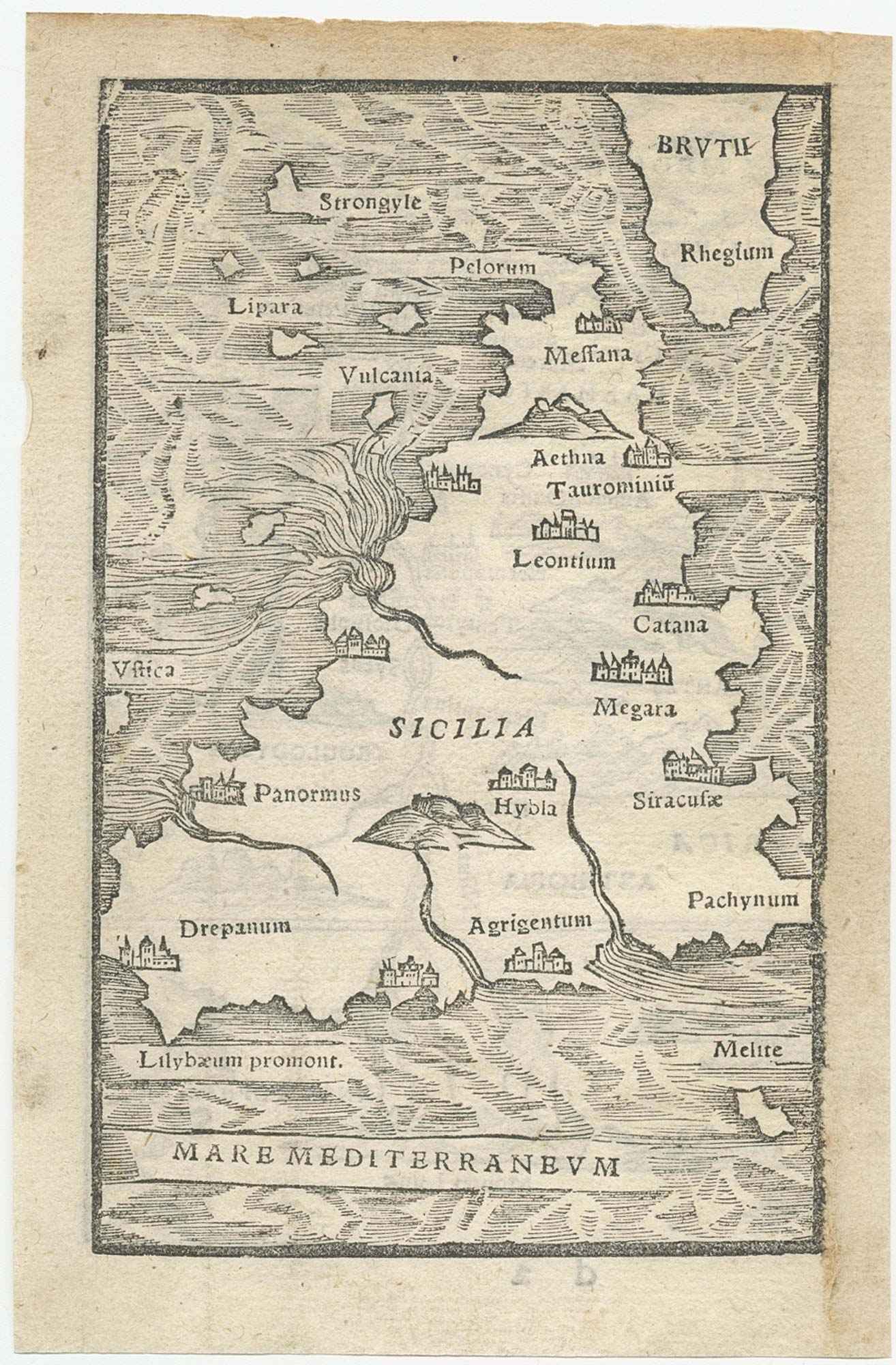 Sicilia. by HONTER, Johannes., 1546.