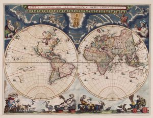 Blaeu Double Hemisphere World