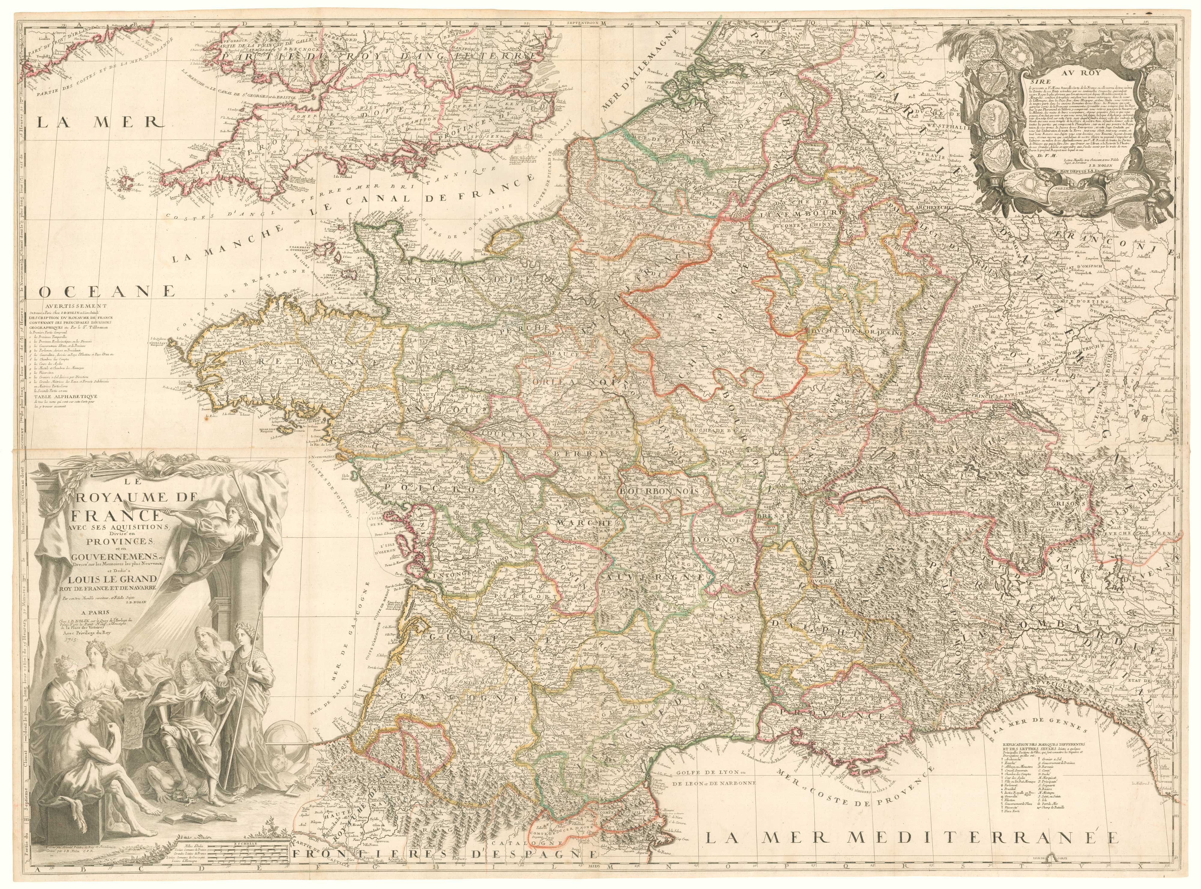 Nolin France wall map
