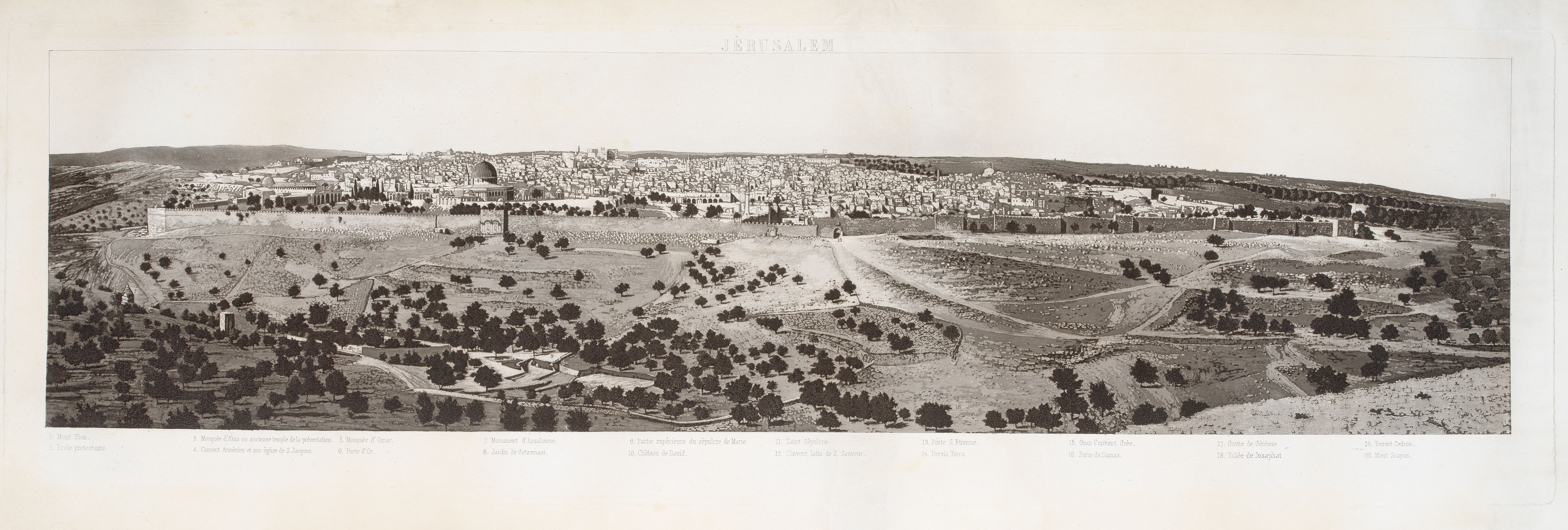 Jerusalem aquatint prospect