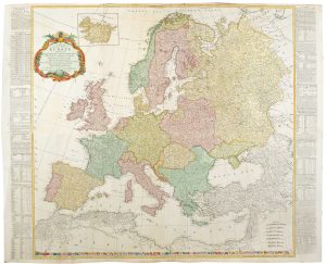 Kitchin Europe wall map 1772