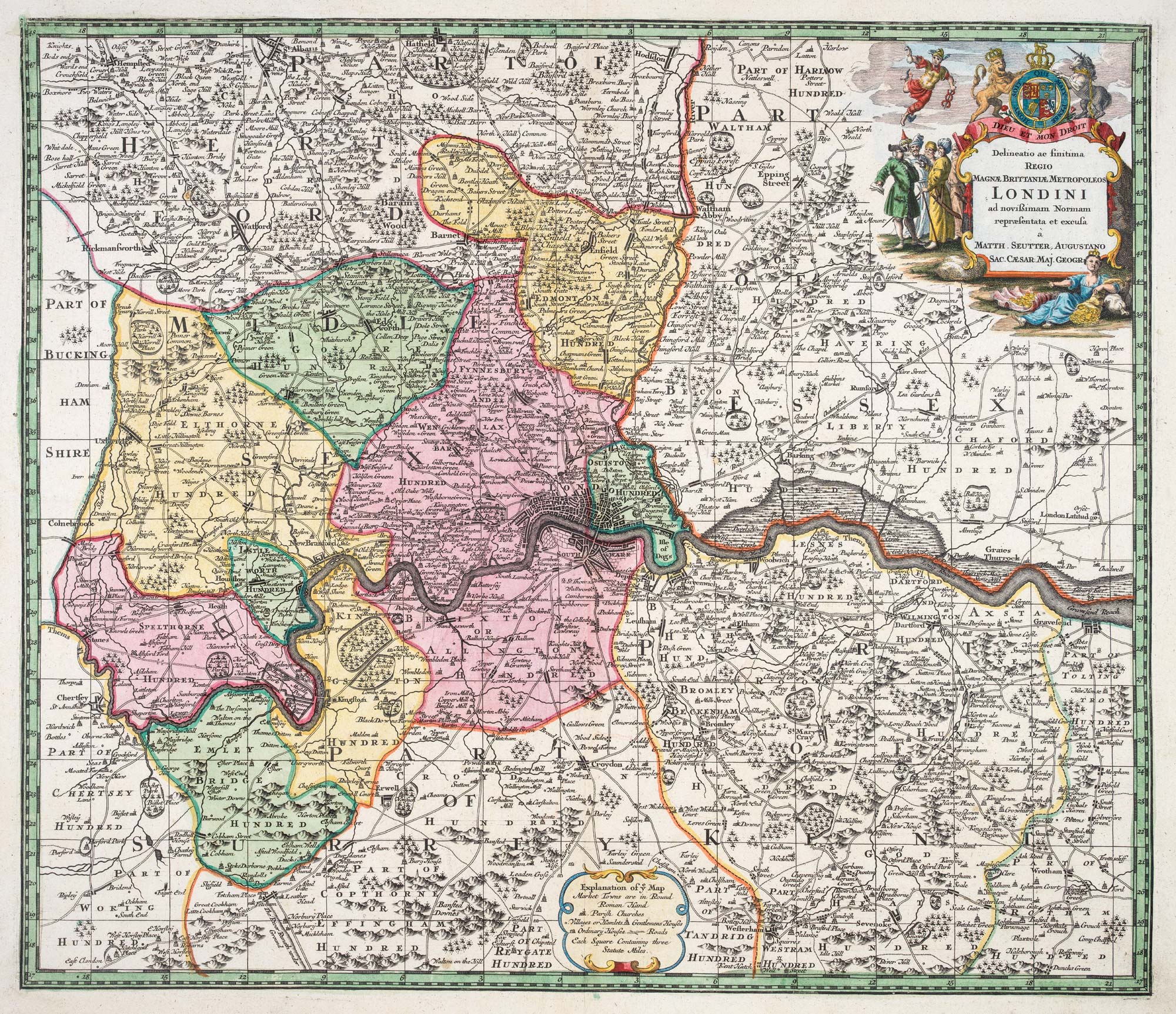 Seutter London Environs