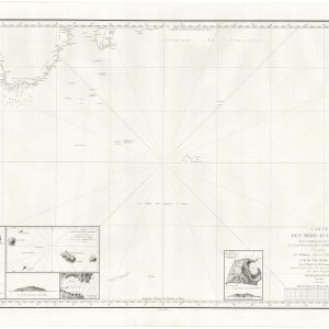Carte des Mers Australes Partie Comprise entre les Méridiens du by DAUSSY, Pierre., 1842.