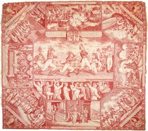 Napoleonic satire handkerchief