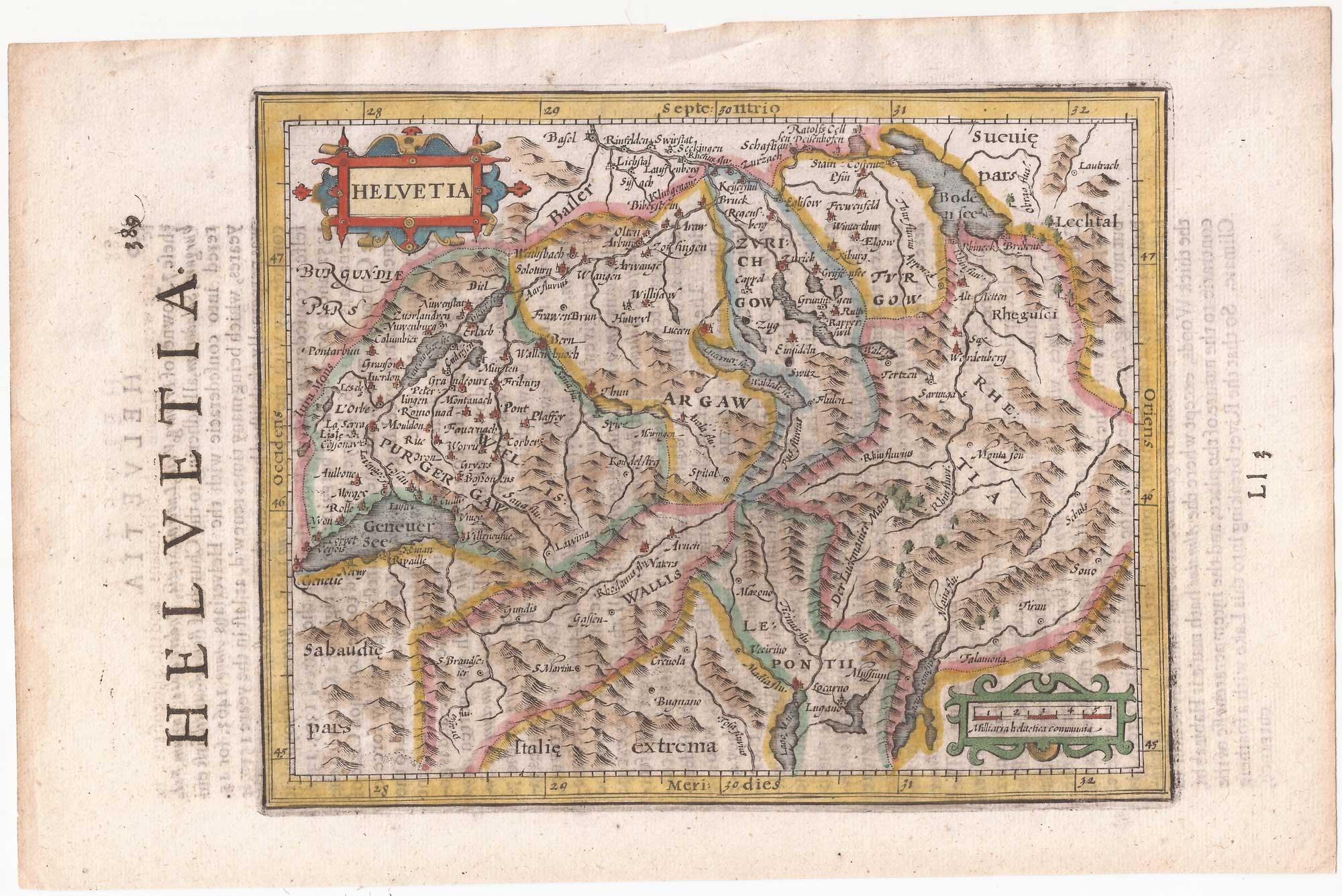 Hondius Switzerland English Miniature