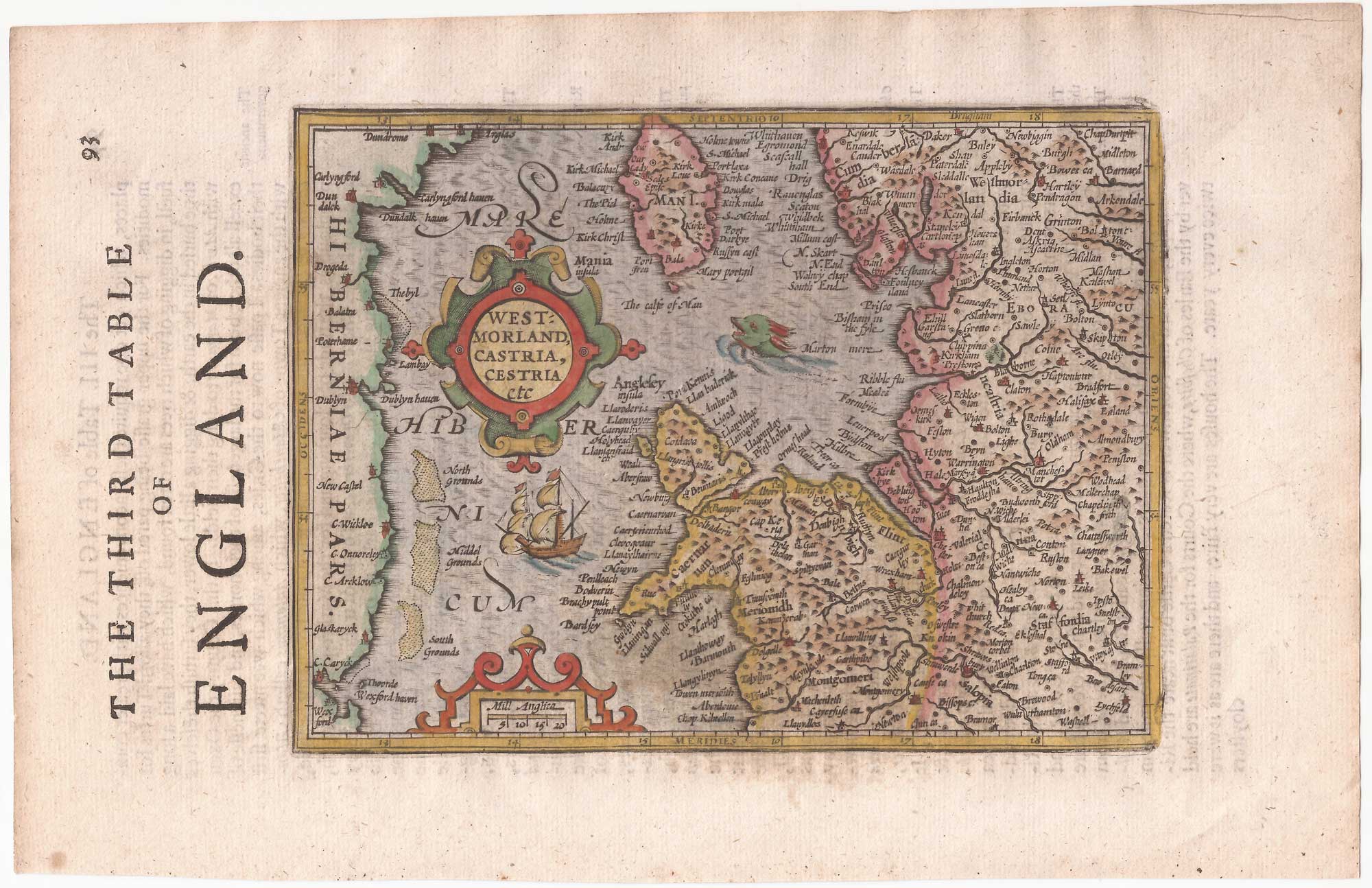 Hondius North west England South English Miniature