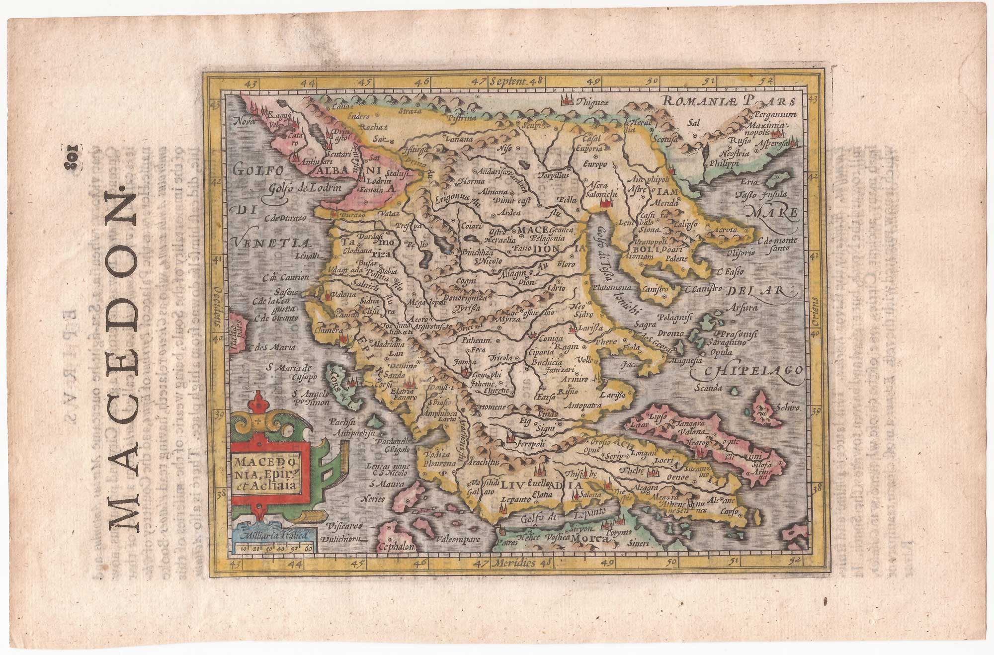 Hondius Macedonia English Miniature