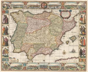 Visscher Iberia Carte à Figure
