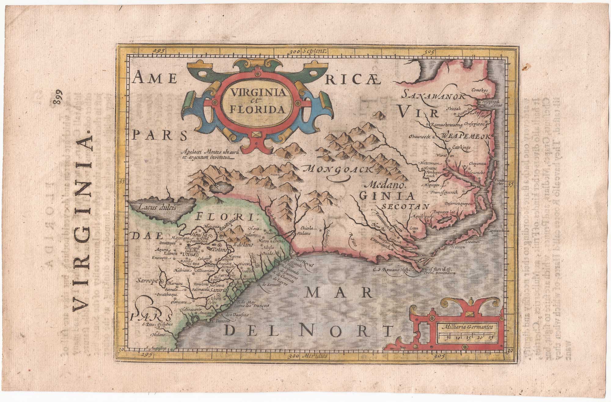 Hondius Virginia English Miniature