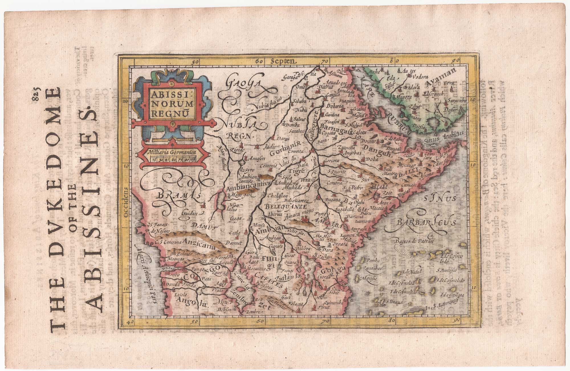 Hondius Abyssinia English Miniature