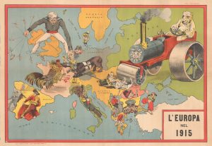 Italian Serio Comic map for 1915