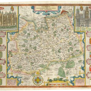 Surrey Described and Divided into Hundreds. By John Speed 1665