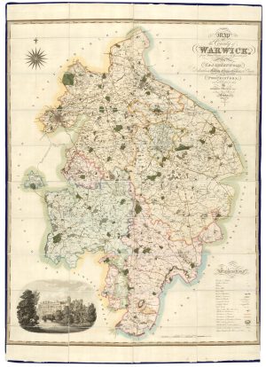Map of the County of Warwick, From an Actual Survey by GREENWOOD, C. & J., 1822.