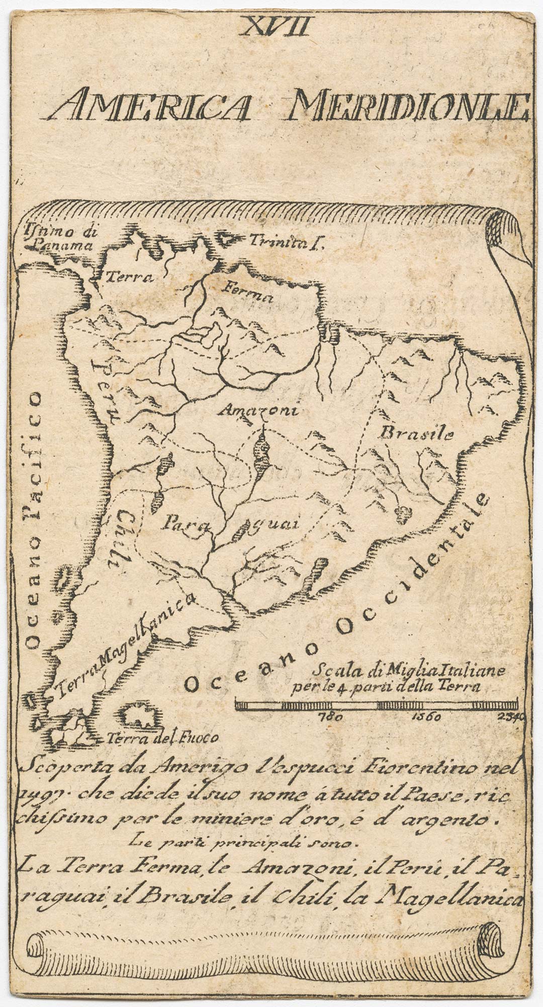 South America Playing Card